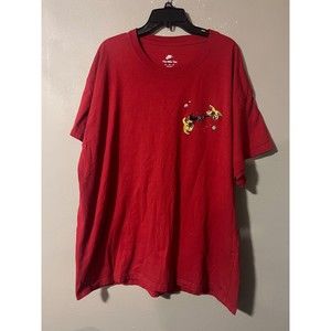 Nike Shirt Adult 2XL Red Short Sleeve The Nike Tee Graphic Logo Embroidered Rare